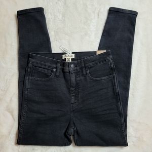 Madewell 10" high rise black skinny jeans NWT